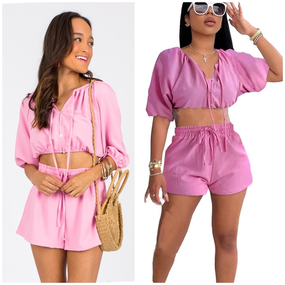 NEW Dolly Cropped Top & Shorts Set
